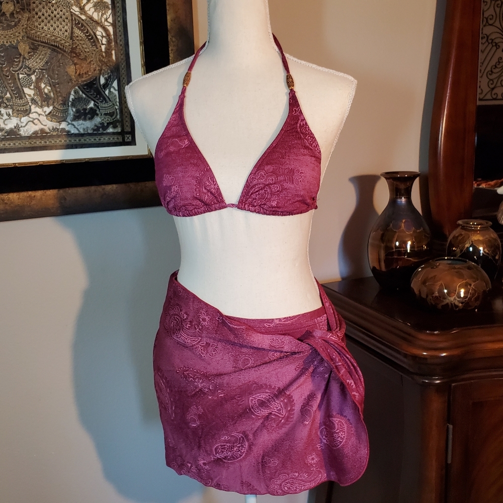 Becca Cabernet 2 Piece Bikini w/Sarong
